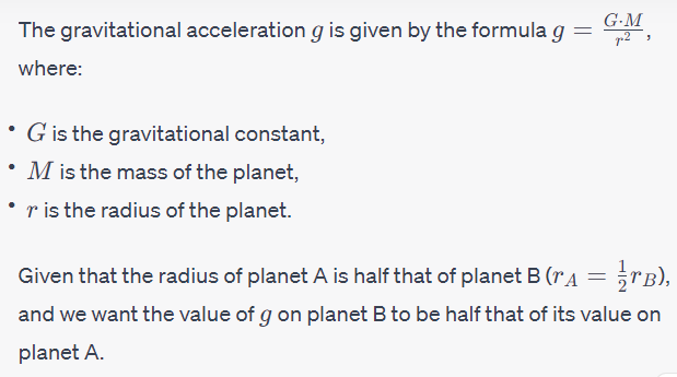 The radius of planet A