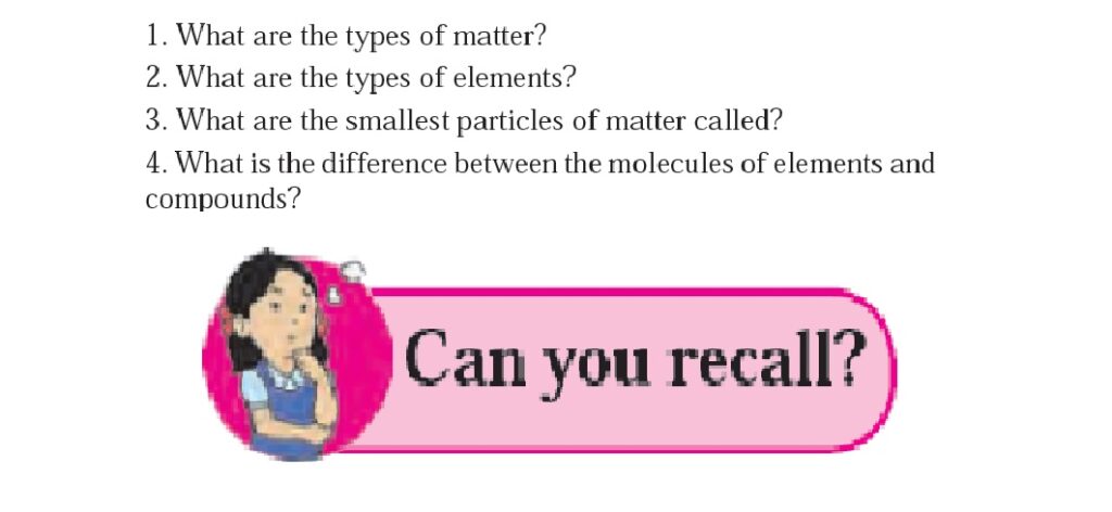 Maharashtra State Board Science-1-Chapter-2-Periodic Classification of Elements-Can You Recall?