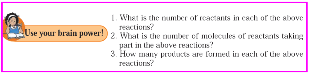 Chemical Reactions And Equations- Use Your Brain Power